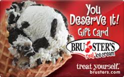 Bruster's ice cream gift card